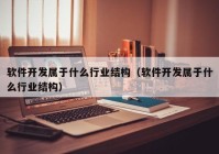 軟件開發(fā)屬于什么行業(yè)結(jié)構（軟件開發(fā)屬于什么行業(yè)結(jié)構）