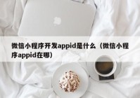 微信小程序開(kāi)發(fā)appid是什么（微信小程序appid在哪）