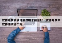 軟件開(kāi)發(fā)和軟件測(cè)試哪個(gè)前景好（軟件開(kāi)發(fā)跟軟件測(cè)試哪個(gè)好）