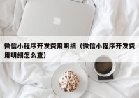 微信小程序開(kāi)發(fā)費(fèi)用明細(xì)（微信小程序開(kāi)發(fā)費(fèi)用明細(xì)怎么查）
